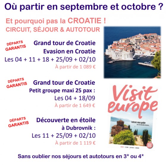 Où partir en septembre et octobre ? avec Visit Europe