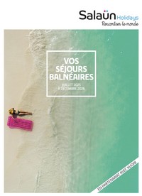 Séjours balnéaires 2025 / 2026
